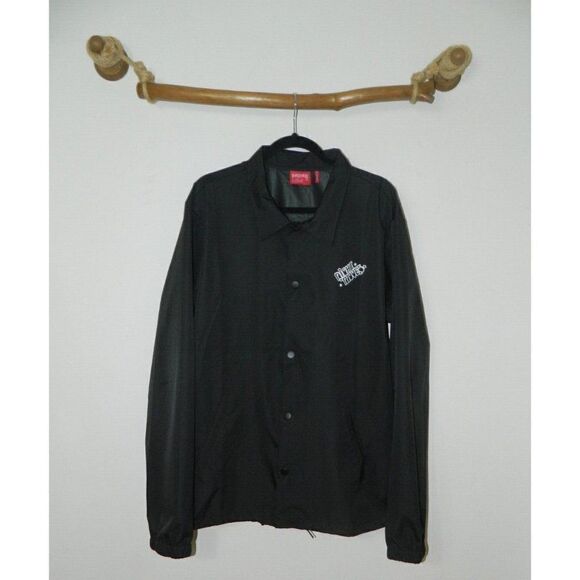 The Standard Label Jacket Black Graphic Windbreaker Men's Size X-Large - Picture 2 of 9